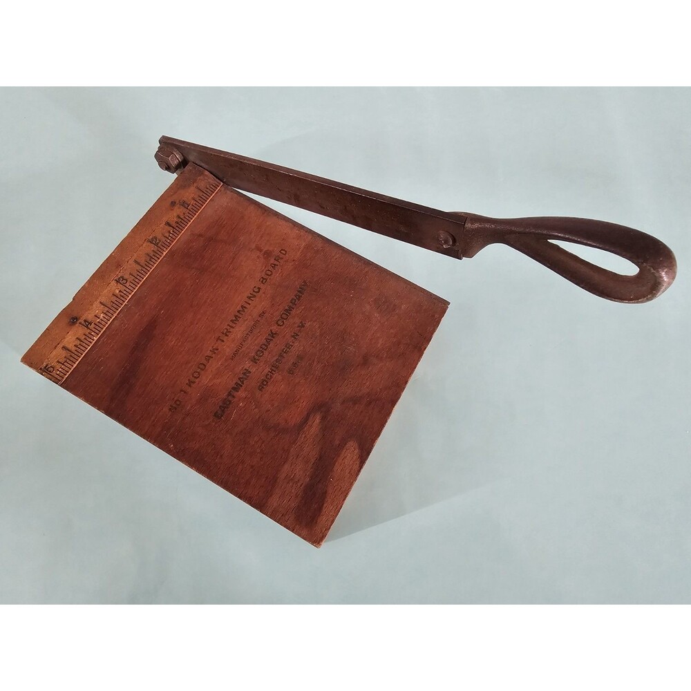Antique Kodak Eastman No 1 Trimming Board Vintage Wood Paper Cutter Guillotine 5